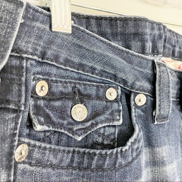 True Religion Women's Billy Jeans Straight Leg Logo Flap Pockets Size 31 - Picture 12 of 15